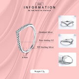 Excellent 3 Style Stackable Rings - Clear AAAA Simulated Diamonds Fashion Jewellery For Women and Couples - The Jewellery Supermarket