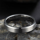 New Arrival Silver Colour Brushed Tungsten Classic Wedding Engagement Rings for Men and Women - The Jewellery Supermarket