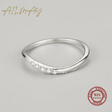 Simple Stackable 925 Sterling Silver AAAA Lab Created Diamond Ring Fine Jewellery