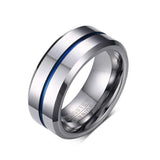 New Arrival 8mm Stylish Thin Line Style Tungsten Carbide Rings for Men - Popular Wedding Rings