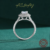 Classic Luxury Oval Dazzling 1.5 Karat AAAA Lab Created Diamond 925 Silver Ring