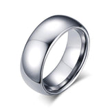 New Arrival Domed Men Tungsten Ring Rose Gold, Gold,Silver Colour Polished Pure Carbide Ring Unisex Rings - The Jewellery Supermarket