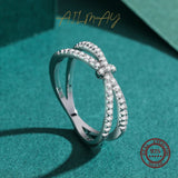 Elegant Silver Classic Dazzling Staggered Line AAAA Lab Created Diamond Ring