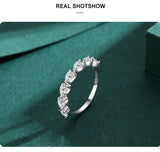Romantic Elegant Water Drop Cut Sterling Silver AAAA Lab Created Diamonds Ring