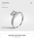 Luxury Square Clear AAAA Simulated Diamonds Ring - Sterling Silver Fashion Sparkling Ring - Fine Jewellery - The Jewellery Supermarket