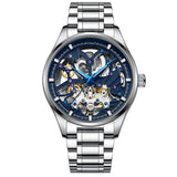 Top Brand Luxury Transparent Diamond Luminous Gear Movement Royal Design Mechanical Skeleton Watches - The Jewellery Supermarket