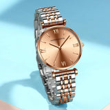 Top Brand Luxury Elegant Quartz Ladies Watches Fashion Business Stainless Steel Zircon Diamonds Dial Wristwatches