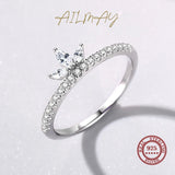 Top Quality Crown Clover AAAA Lab Created Diamond 925 Sterling Silver Ring