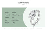 Dazzling Princess and Pear Cut AAAA Lab Created Diamonds Sterling Silver Ring