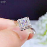 New Arrival Sparkling 1 Carat VVS D Colour Moissanite Diamond Gemstone Fine Jewellery Engagement Wedding Rings - The Jewellery Supermarket