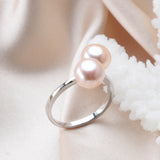 New Arrival Multicolour Natural Freshwater Pearl 925 Sterling Silver Fashion Rings