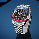 Top Brand Men Mechanical Wristwatches Luxury Ceramic Bezel GMT Watches Automatic 100m Waterproof Watches for Men