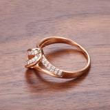 Natural Zircon Bride Wedding Ring 585 Rose Gold Fashion Cross Crystal Rings for Women - Vintage Party Jewellery - The Jewellery Supermarket