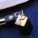 Fashion Natural Freshwater Pearl Silver Colour Drop Earrings For Women
