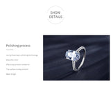 Fabulous Oval Emerald Cut Sparkling AAAA Lab Created Diamond 925 Sterling Silver Ring