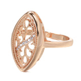 Hollow Flower Trendy 14K Gold Filled Ring AAA Zircon Diamonds Ring Fine Jewellery