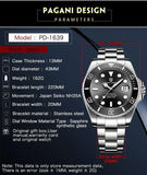 Luxury Design Men's Mechanical Watch - Sapphire Stainless Steel Waterproof Fashion Business Sports Watch Best Gift