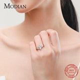 High Quality Silver Classic Wedding Sparkling AAAA Simulated Diamonds Rings - Female Engagement Jewellery - The Jewellery Supermarket