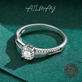 Sparkling Central Solitaire AAAA Lab Created Diamond Sterling Silver Luxury Ring
