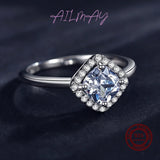 Luxury Square Cushion Cut AAAA Lab Created Diamond  925 Sterling Silver Ring