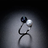 New Arrival Multicolour Natural Freshwater Pearl 925 Sterling Silver Fashion Rings