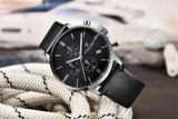 Popular Top Luxury Brand Luxury Waterproof Leather Japan Movement VK67 Sports Quartz Watches for Men