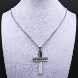 Fashion Cross Stainless Steel Statement Necklace for Men - Silver Colour Necklaces Pendants Jewellery - The Jewellery Supermarket