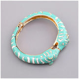 Unique Design Trendy Double Leopard Head Enamel Cuff Bracelet Statement Bangle for Women - Gold Plated Bracelet - The Jewellery Supermarket