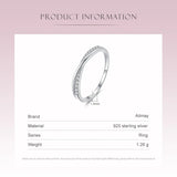 Delicate Interwoven AAAA Lab Created Diamond 925 Sterling Silver Fine Rings