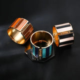 New Punk Style Dripping Oil Alloy Cuff Bangles Bracelets For Women -  Big Metal Bangle Fashion Statement Jewellery - The Jewellery Supermarket