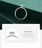 Luxury Dazzling Clear AAAA Simulated Diamonds Ring - Sterling Silver Trendy Ring - Fine Engagement Jewellery - The Jewellery Supermarket