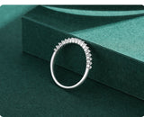 Dazzling Round-Cut AAAA Lab Created Diamonds 925 Silver Stackable Rings