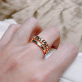 Superb 14K Gold Filled Glossy Simple Geometry Ring Minimalist Style Jewellery