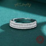 Stunning Dazzling Princess Cut AAAA Lab Created Diamonds 925 Silver Ring