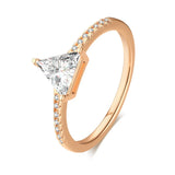 14 Karat Rolled Gold Triangle AAA Zircon Diamonds Fashion Wedding Rings Luxury Jewellery