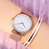 Top Brand Luxury Fashion Elegant Quartz Ladies Watches, Stainless Steel Rose Gold Colour Waterproof Wristwatches