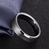 New Arrival Silver Colour Brushed Tungsten Classic Wedding Engagement Rings for Men and Women - The Jewellery Supermarket