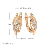 14K Gold Filled AAA White Zircon Diamonds Heart & Arrow Stone Cut Clip Elegant Earrings