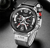 New Arrival Top Brand Leather Chronograph Waterproof Sport Automatic Date Quartz Mens Watches - The Jewellery Supermarket