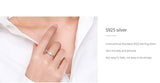 Dazzling 925 Sterling Silver Sparkling Princess Cut AAAA Lab Created Diamond Ring