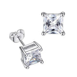 Real 0.6-1.0 Carat D Colour Moissanite Sterling Silver Sparkling Diamond Earrings