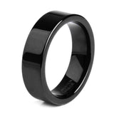 New Arrival 6mm 8mm Black Flat Polished Ring Tungsten Carbide Wedding Engagement Rings For Men and Women