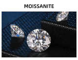 Real 0.6-1.0 Carat D Colour Moissanite Sterling Silver Sparkling Diamond Earrings