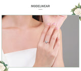 New Romantic Flower Design 925 Sterling Silver AAAA Lab Created Diamond Rings