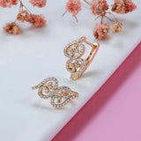 Ethnic Flower Micro Wax Inlay 14K Filled Rose Gold AAA Zircon Diamonds Drop Earrings - Vintage Style Jewellery