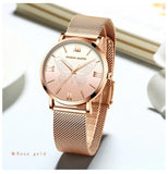 Luxury Elegant 3D Butterfly Rose Gold Colour Quartz Women Wristwatch Mesh Strap Japanese Movement Waterproof Watches