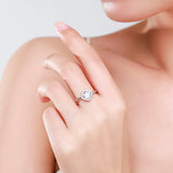 Luxury Square Cushion Cut AAAA Lab Created Diamond  925 Sterling Silver Ring