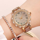 Fascinating Luxury Bling Fashion Ladies Simulated Diamond Bracelet Watches For Women - Ideal Gifts