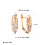 14 Karat Gold Filled Oval Hollow Wave Glossy Matrix 1mm AAA Zircon Diamonds Earrings