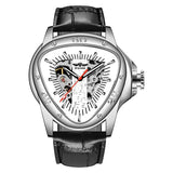 New Top Brand Luxury Full Black Unique Triangle Dial Design Luminous Hand Sport Mechanical Automatic Watches